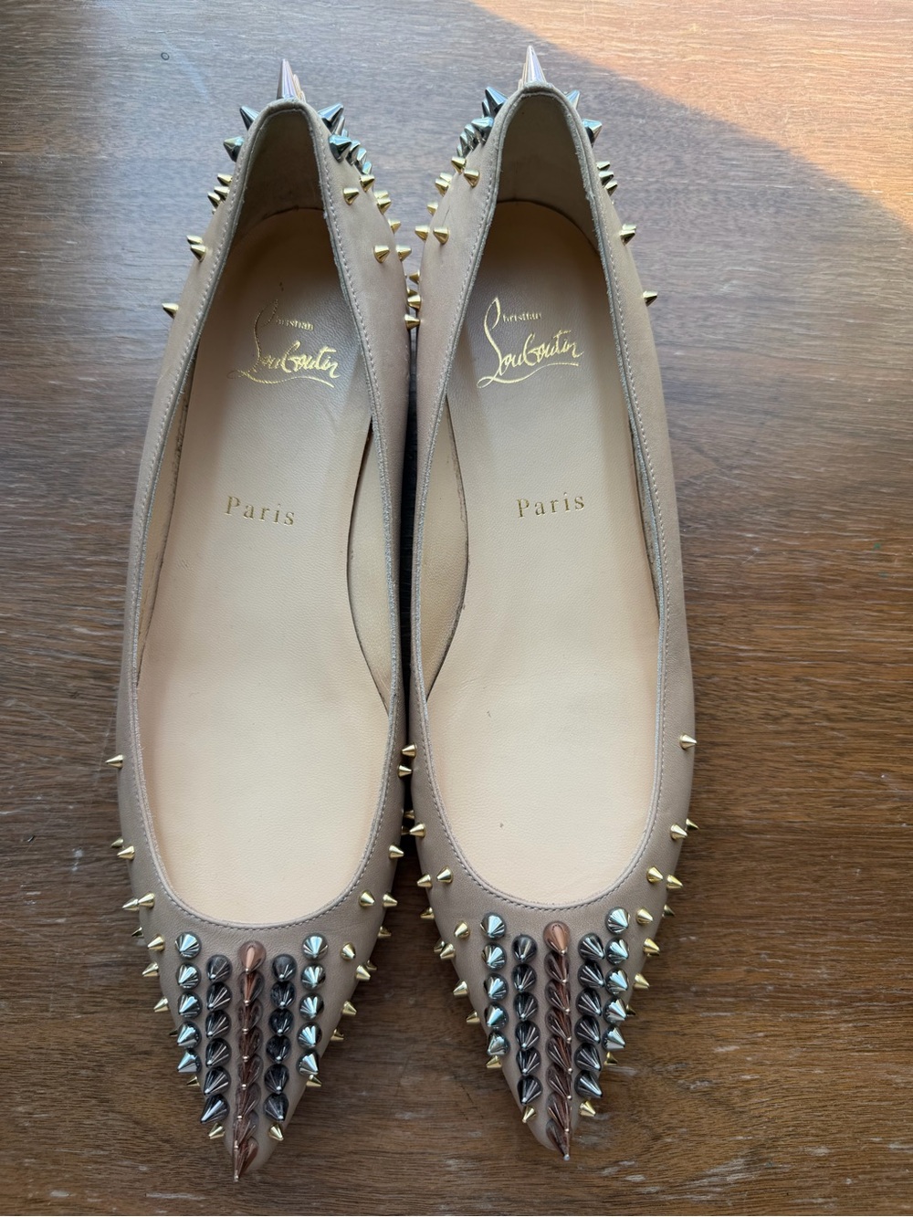 Christian Louboutin Ballalla Spikes Flat shoes size 37 1/2